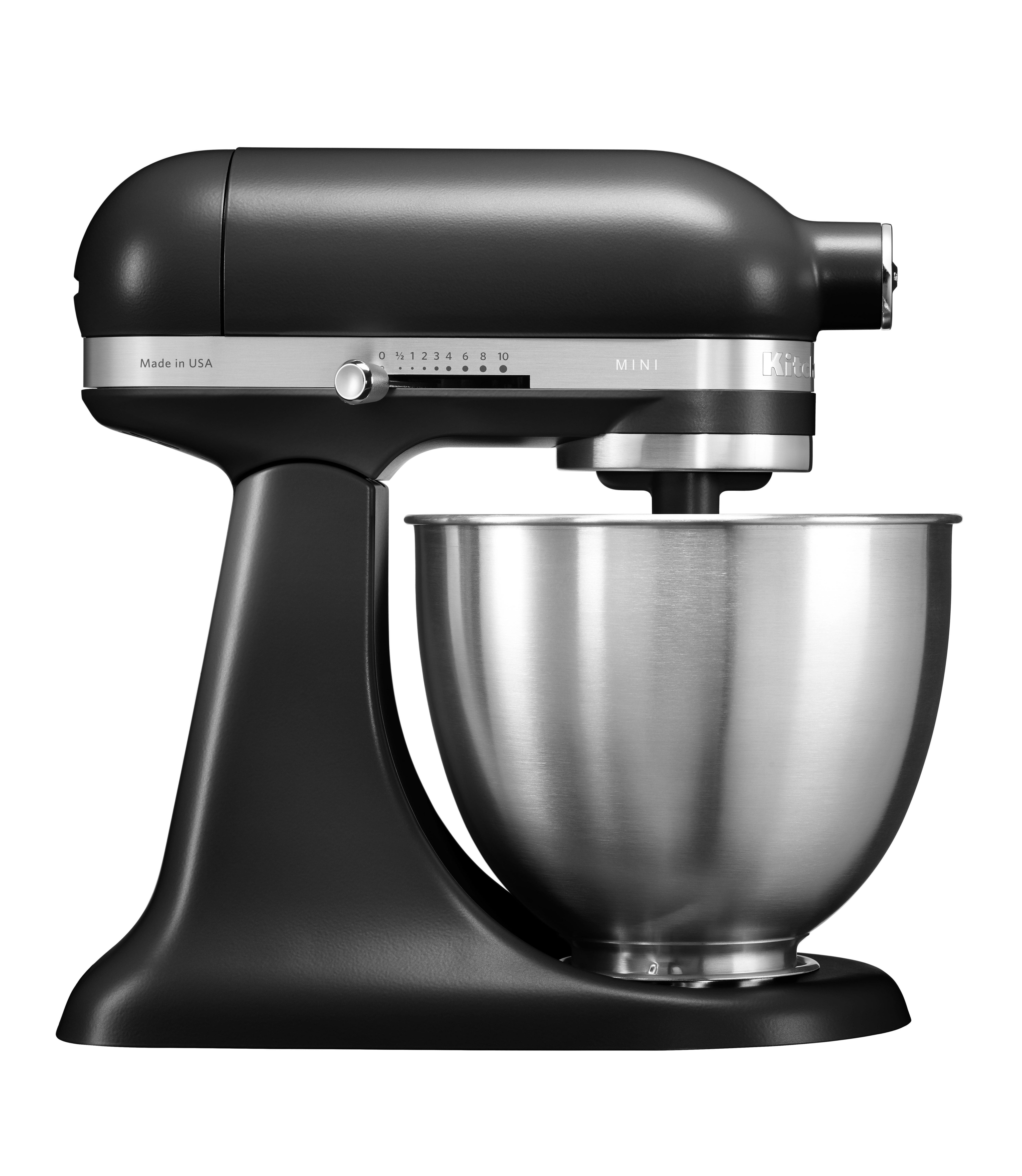 KITCHENAID 5KSM3311XEBM Mini Mini-Küchenmaschine Schwarz Matt (Rührschüsselkapazität: 3,3 l, 250 Watt)