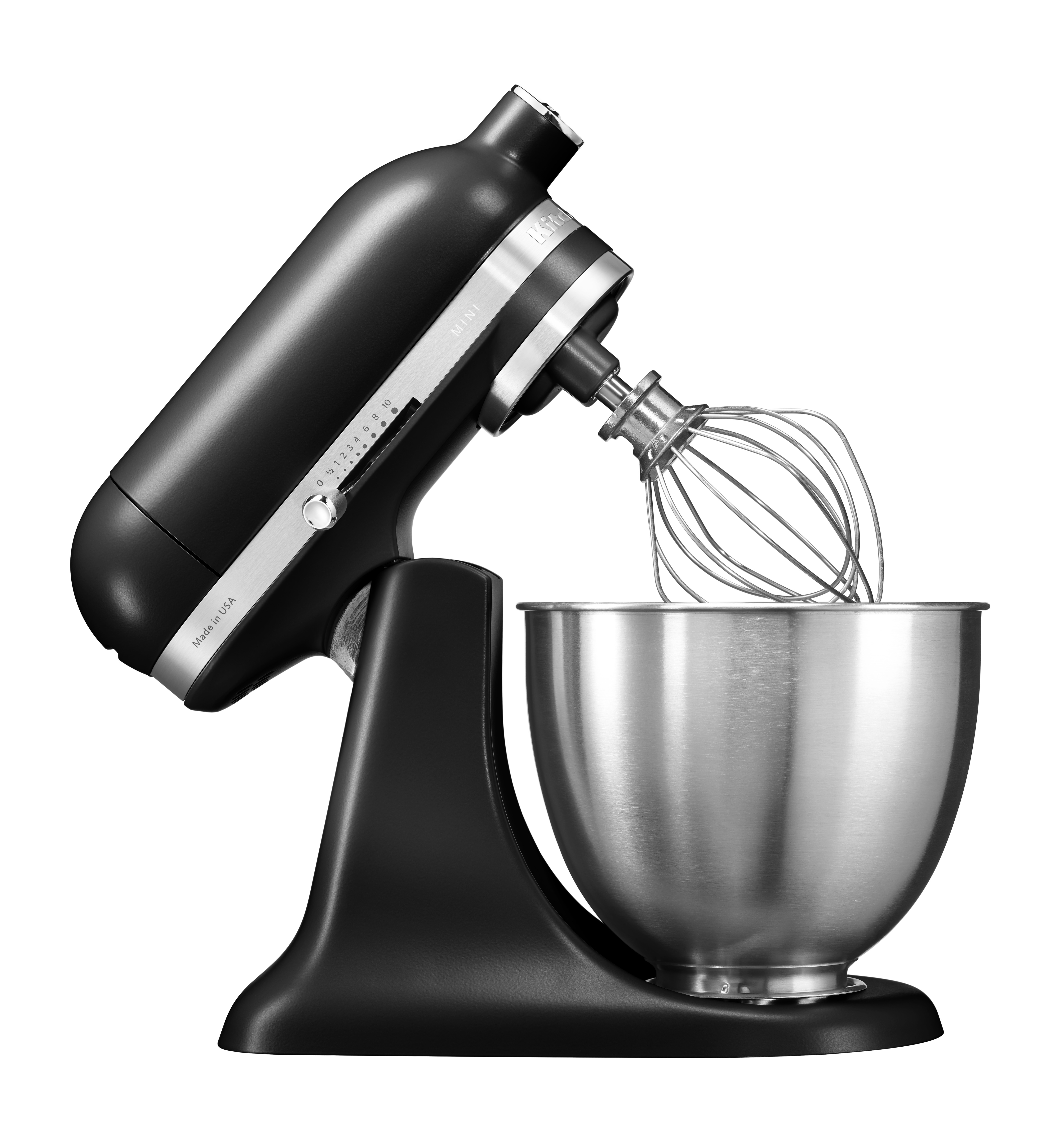 KITCHENAID 5KSM3311XEBM Mini Mini-Küchenmaschine Schwarz Matt (Rührschüsselkapazität: 3,3 l, 250 Watt)