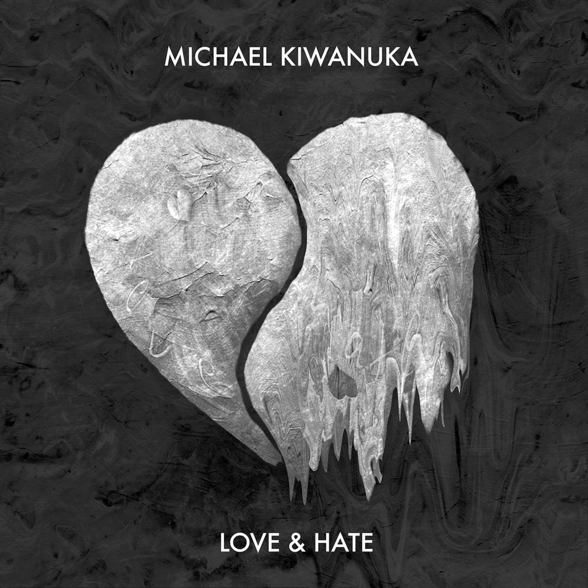 Albumcover: Ein gespaltenes, strukturiertes Herz mit schwarzem Hintergrund. Titel: LOVE & HATE.