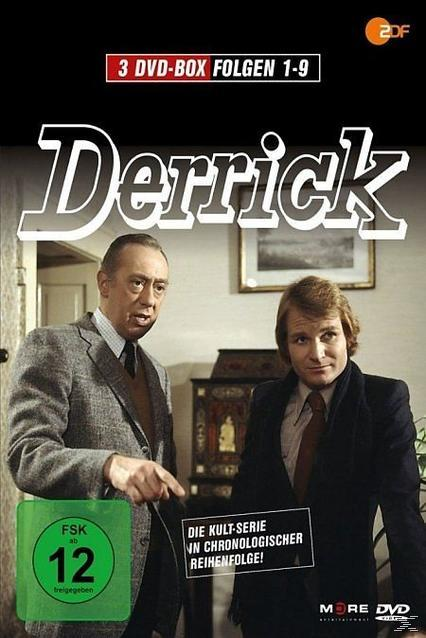 DVD-Box-Set mit zwei Männern auf dem Cover. Der Titel ist Derrick.
