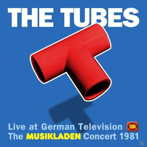 Albumcover: Rotes T-förmiges Objekt auf blauem Hintergrund. Der Bandname 'THE TUBES' steht oben.