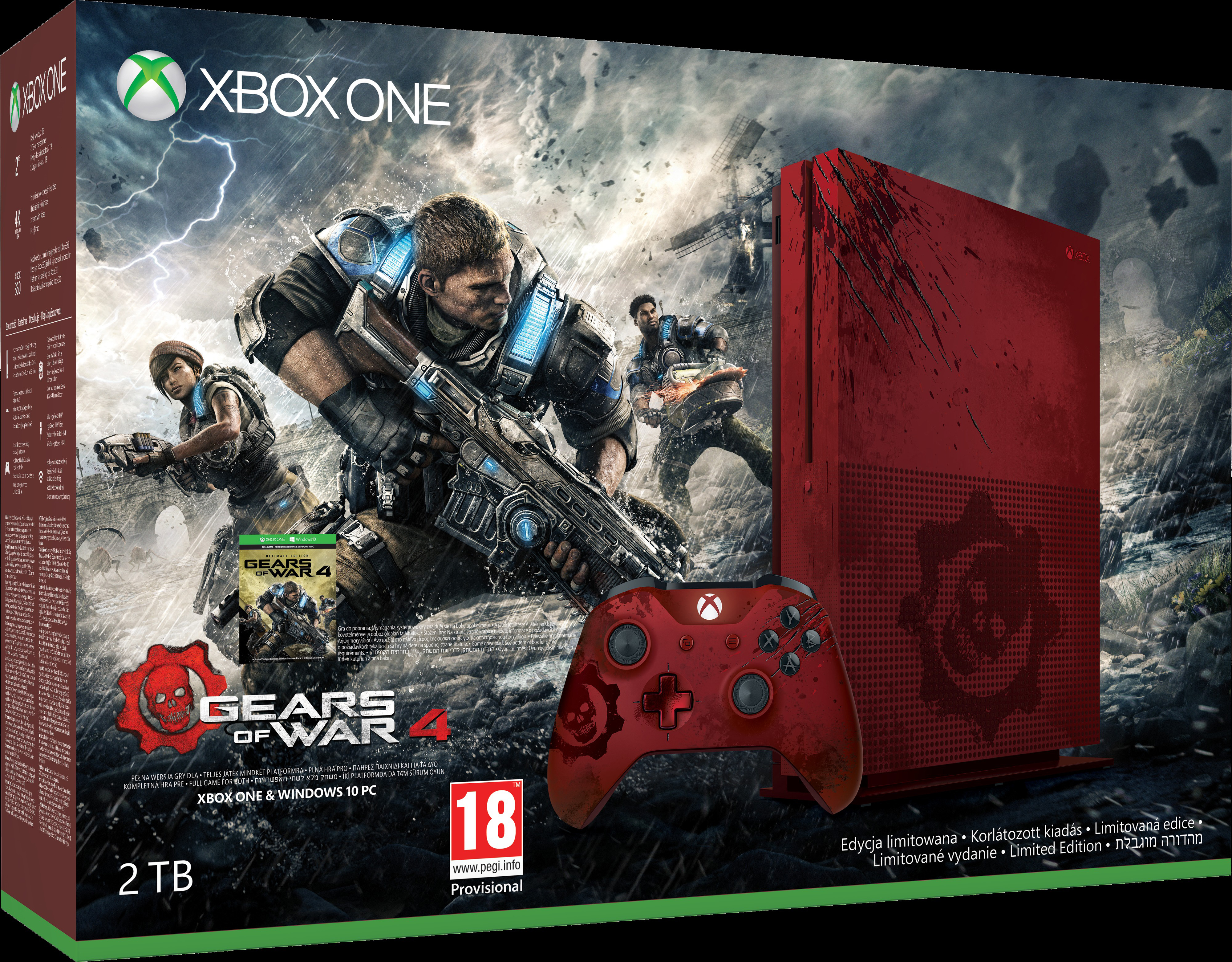 MICROSOFT Xbox One S 2TB Konsole - Gears of War Limited Edition Bundle