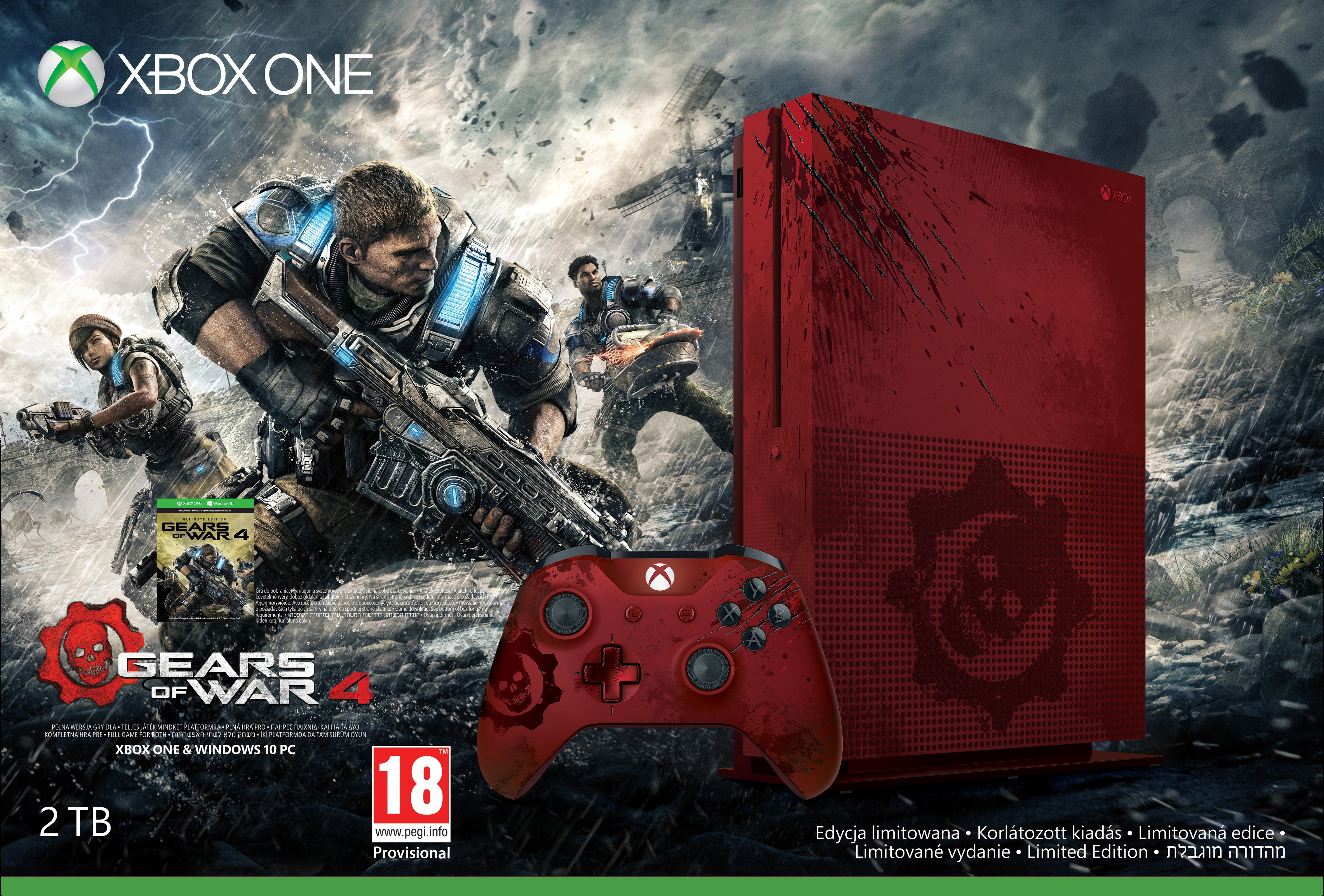 MICROSOFT Xbox One S 2TB Konsole - Gears of War Limited Edition Bundle