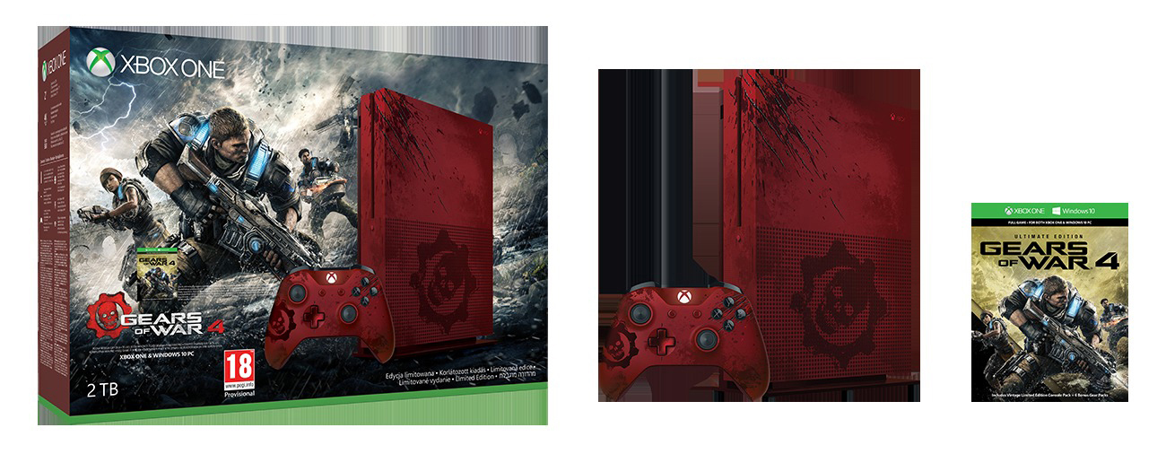 MICROSOFT Xbox One S 2TB Konsole - Gears of War Limited Edition Bundle