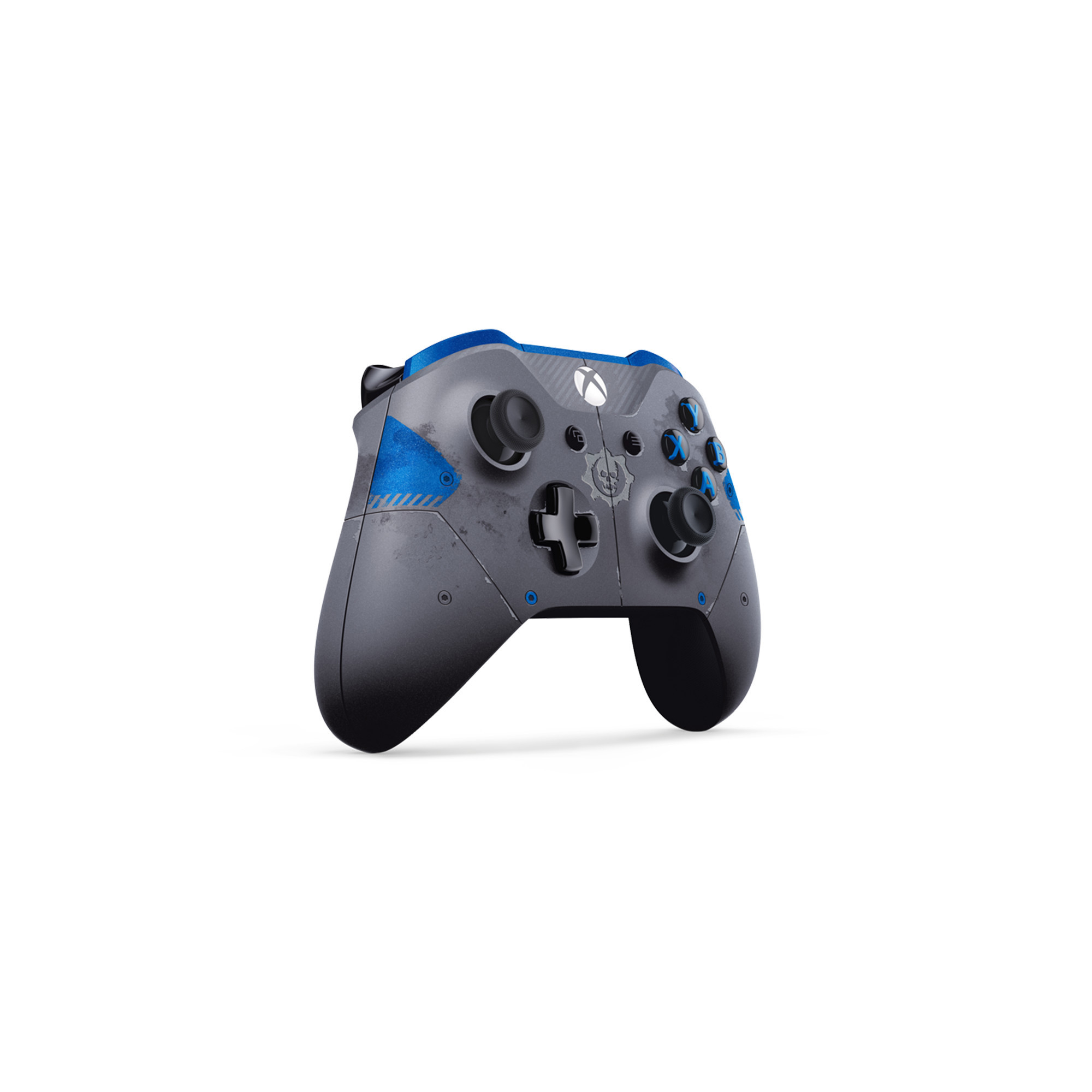 MICROSOFT Xbox Wireless Controller - Gears of War 4 JD Fenix Limited Edition Gamepad Grau/Blau für Xbox One