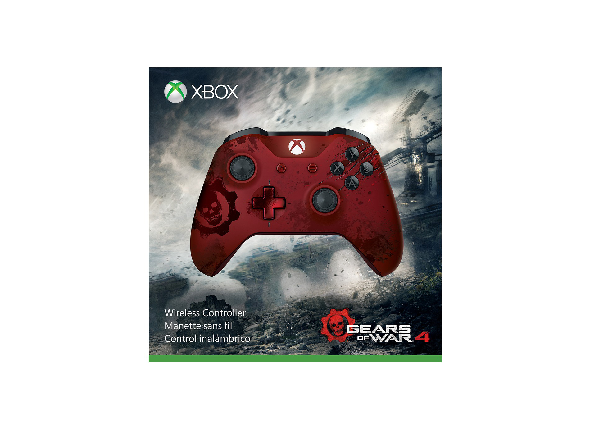 MICROSOFT Xbox Wireless Controller - Gears of War 4 Crimson Omen Limited Edition Controller Metallic-Rot für XBOX One