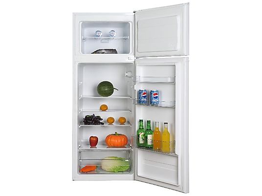 Frigorífico dos puertas - Teka FTM 240, 143 cm, 207 l, Descongelación automática, 4 bandejas de cristal, Blanco