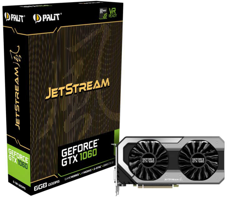 PALIT GeForce® GTX 1060 JetStream 6GB (NE51060015J9J) (NVIDIA, Grafikkarte)