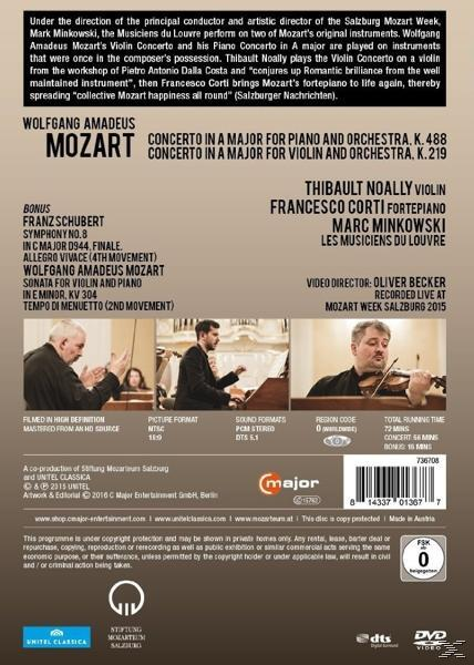 (DVD) Piano Francesco Musiciens 488 Noally, Les Corti, Concerto KV - - Du / Concerto Violin Louvre Thibault 219 KV
