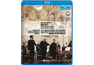 Francesco Corti, Les Musiciens du Luvre - KLavierkonzert KV 488/Violinkonzert KV 219  - (Blu-ray)