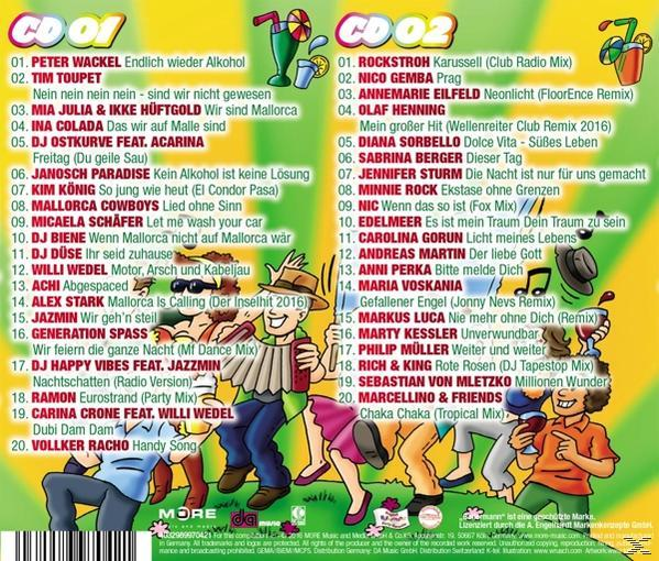 VARIOUS - Ballermann Schlagerparade 2016  - (CD)