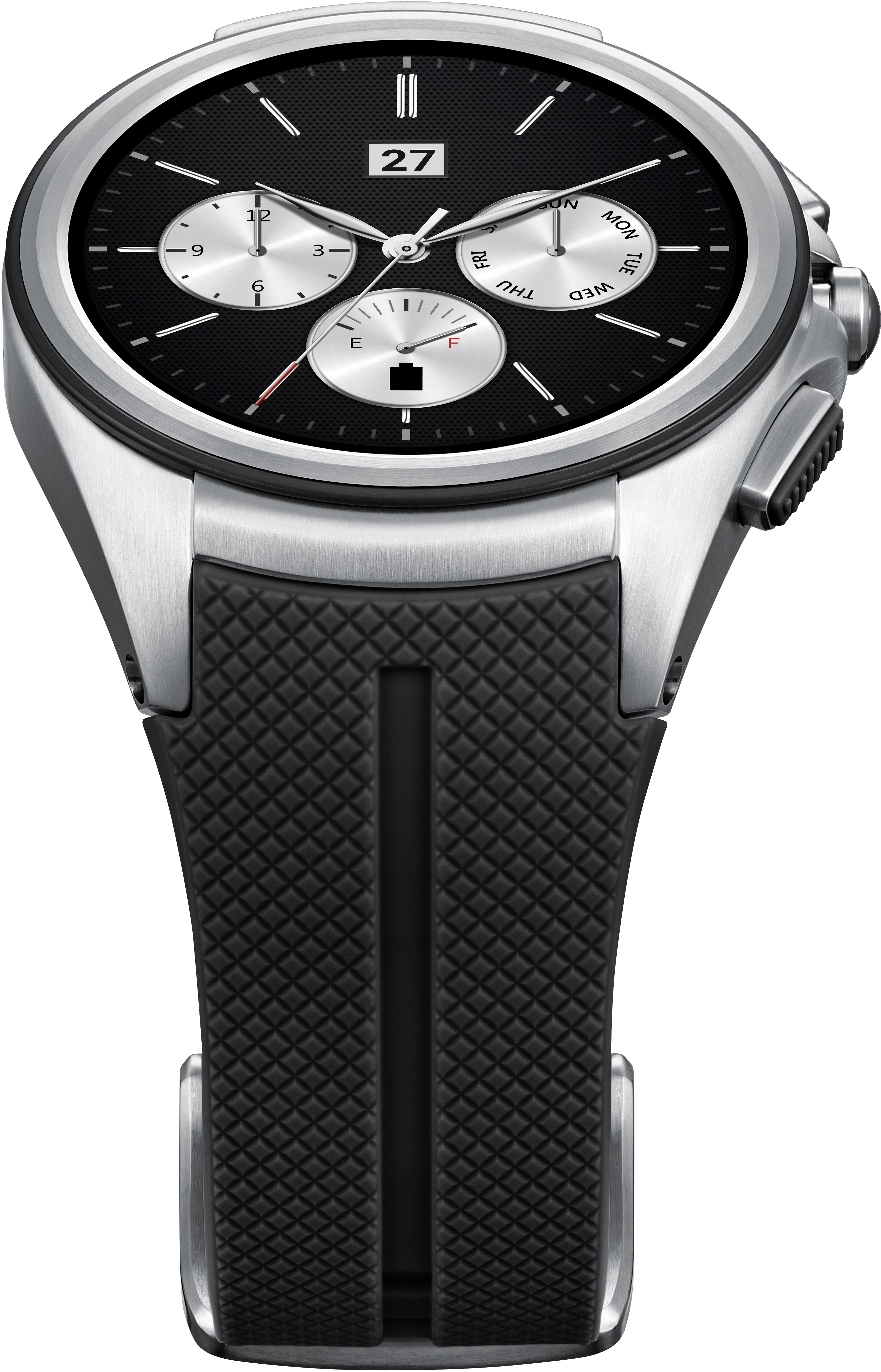 LG Watch Urbane 2nd Edition Smart Watch Silikonband, Schwarz