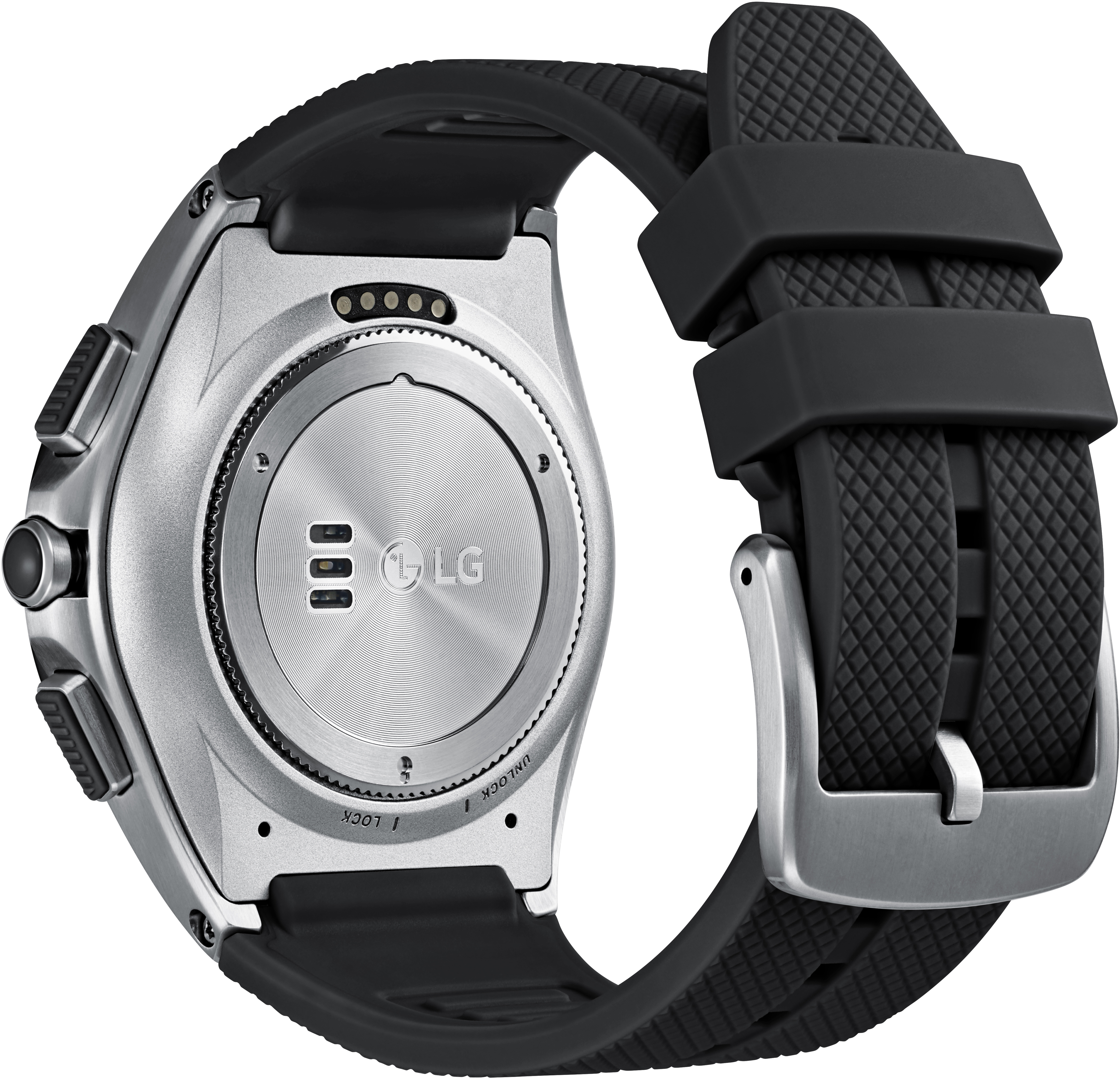LG Watch Urbane 2nd Edition Smart Watch Silikonband, Schwarz