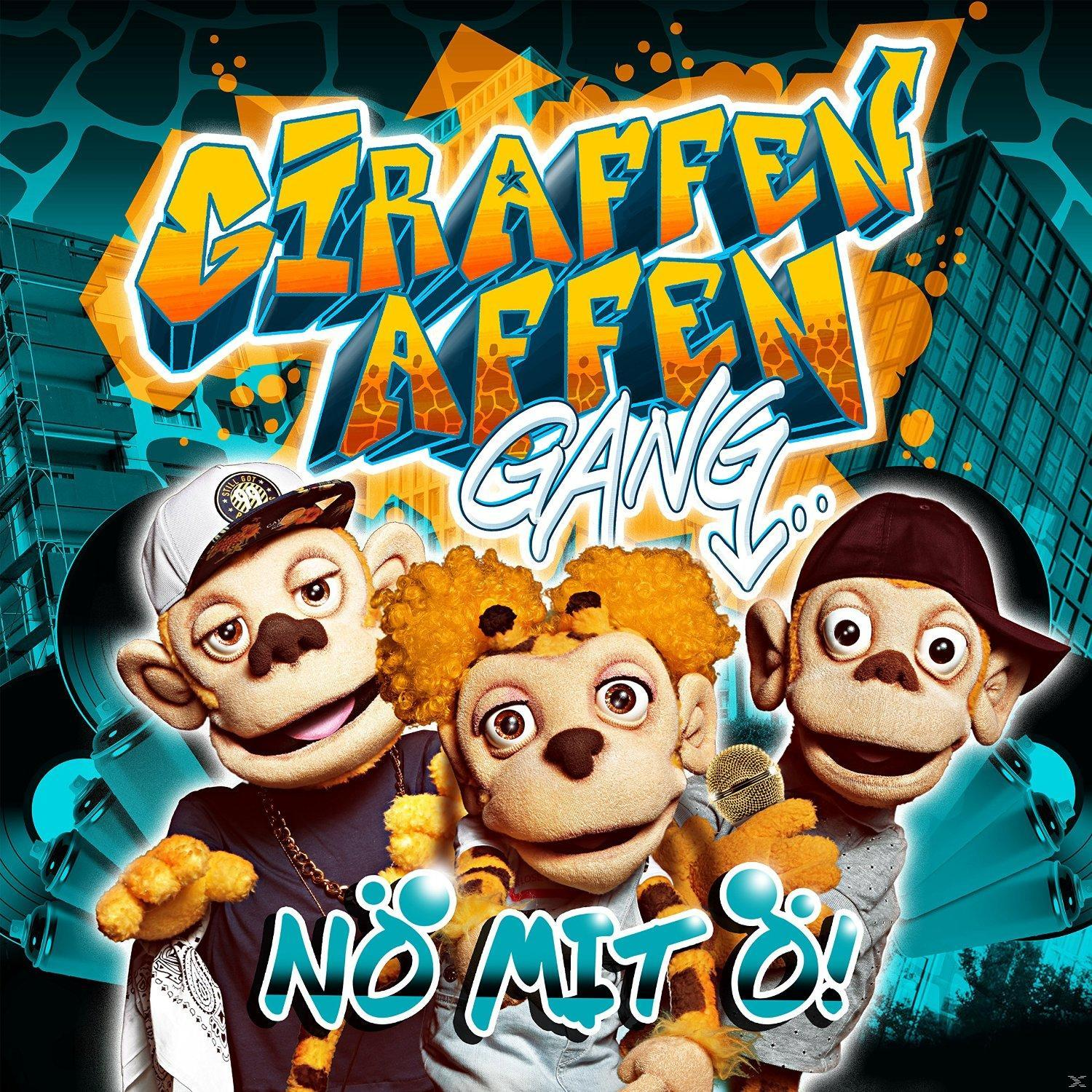 Albumcover von 'Giraffenaffen Gang'. Drei Affenpuppen mit Text.