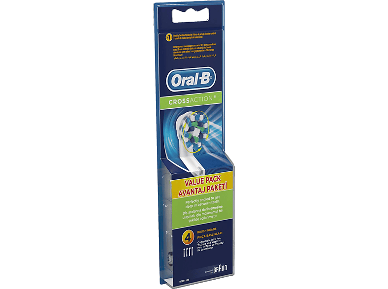 ORAL B EB 50 Cross Action Diş Fırçası Yedek Başlığı 4 Adet_1