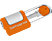 SAMSONITE U23 96101 Bőrönd lakat kulccsal, narancssárga