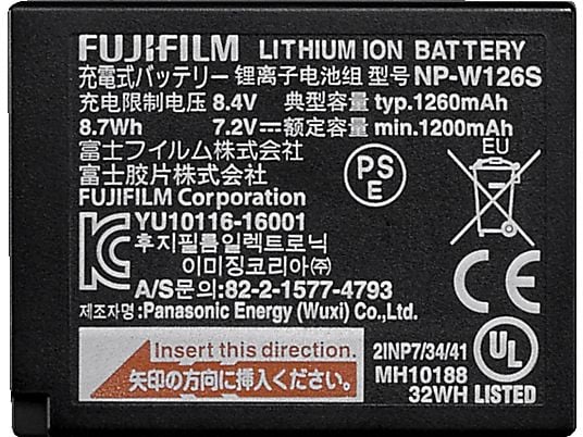 FUJIFILM NP-W126S - Batterie (Noir)