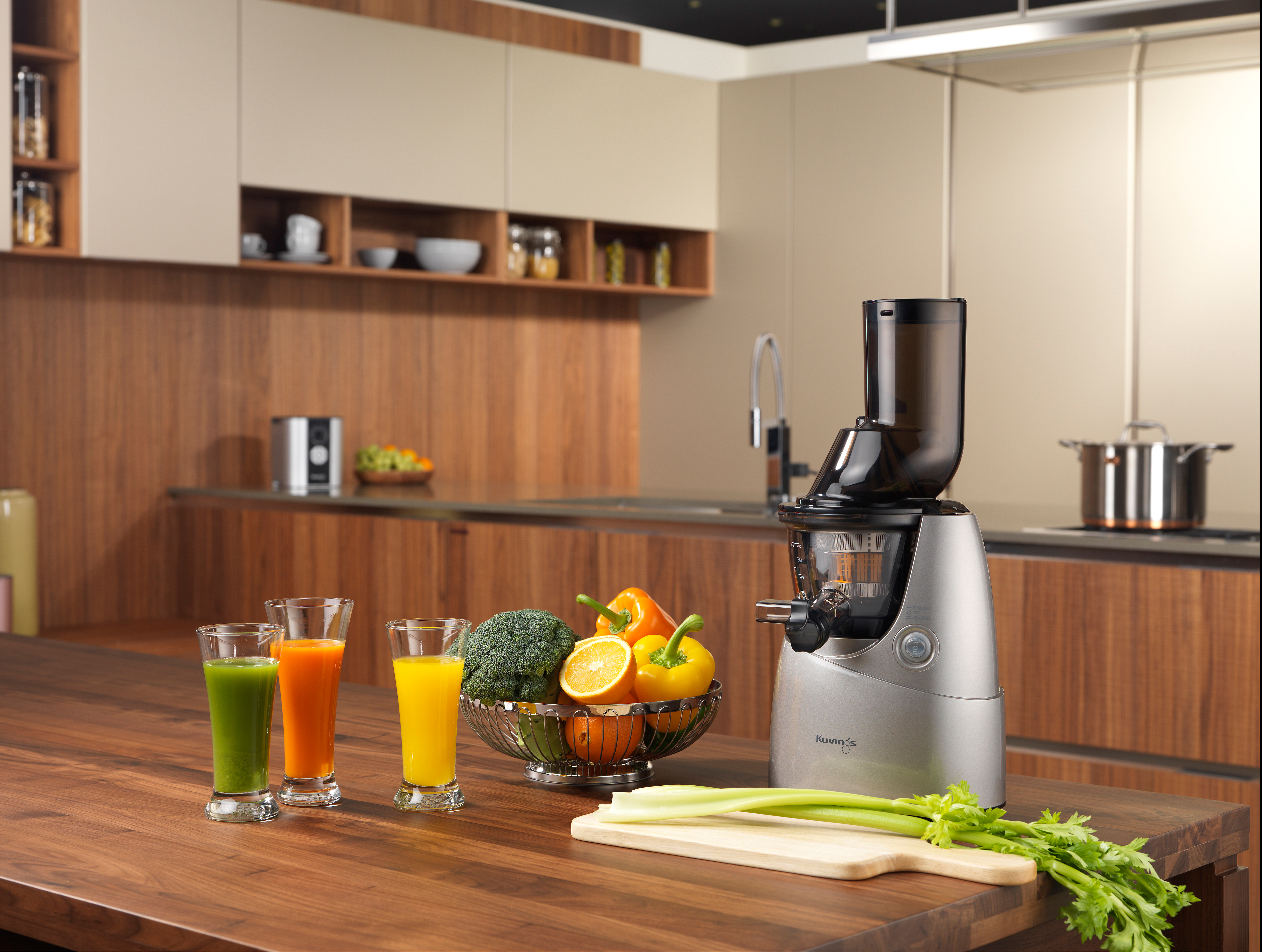 KUVINGS Whole Slow Juicer B 6000 S Slow Juicer 240 Watt, Silber