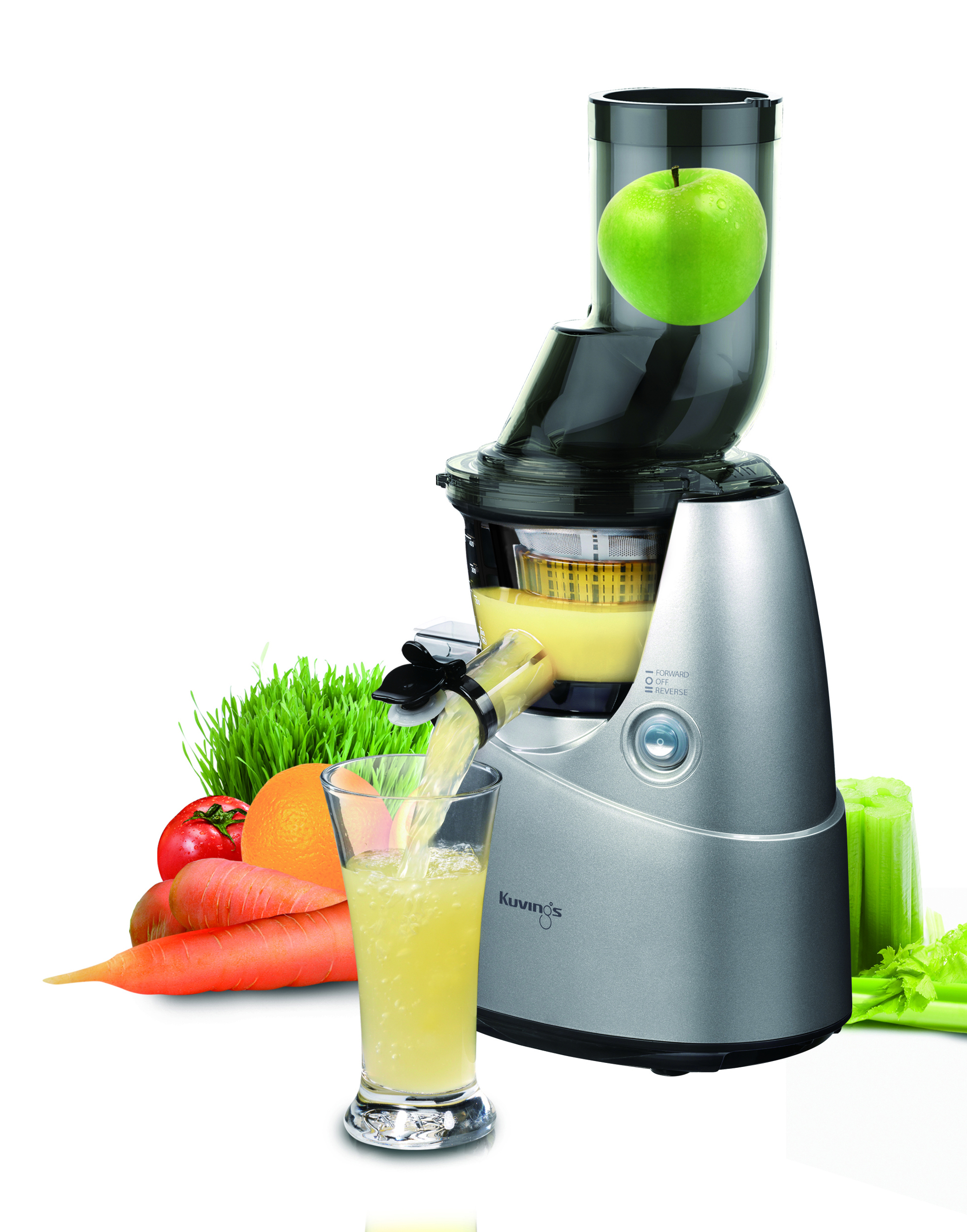 KUVINGS Whole Slow Juicer B 6000 S Slow Juicer 240 Watt, Silber