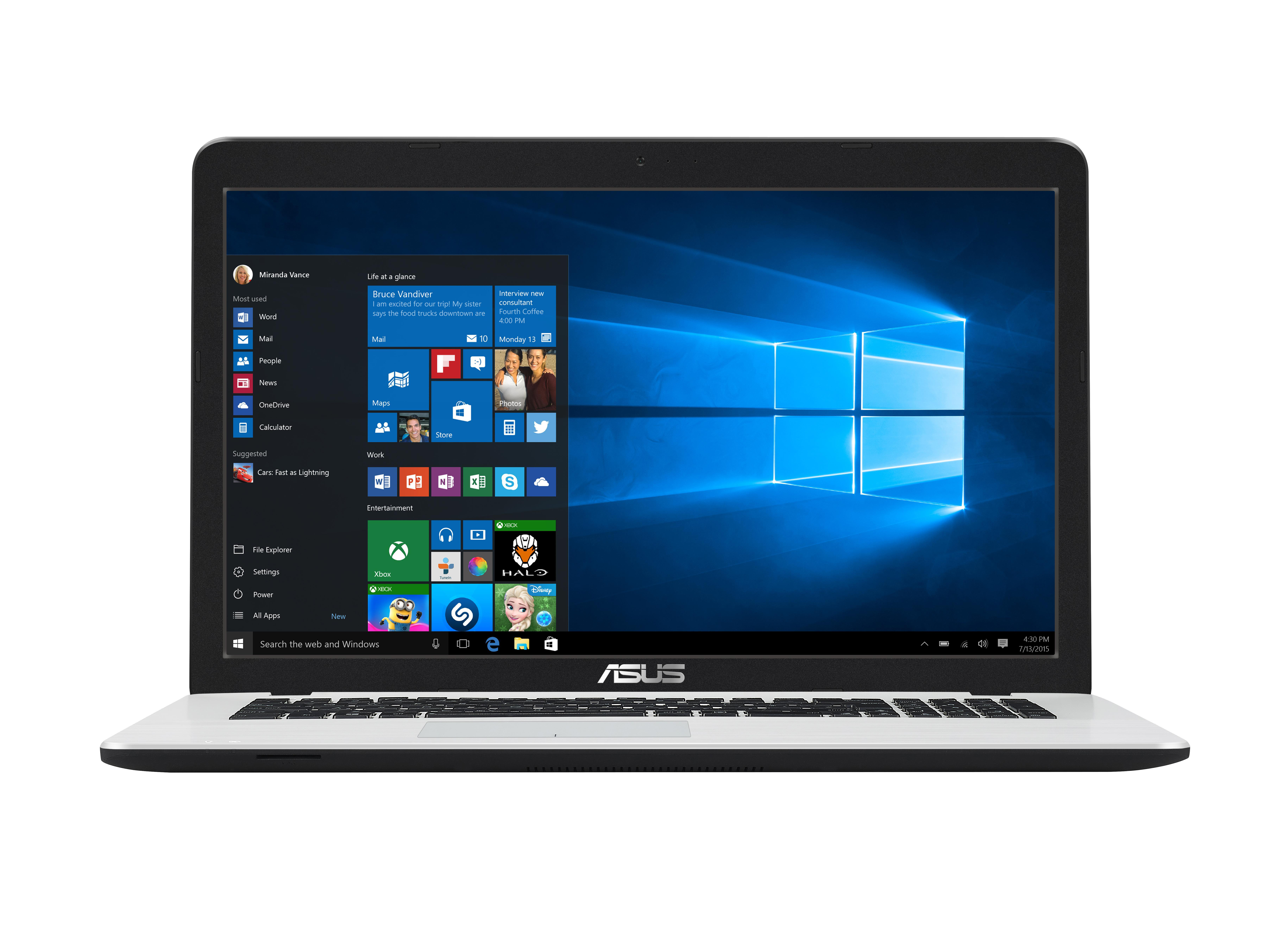 ASUS R752SA-TY143T - 17,3 Zoll - Intel® Pentium® N3700 - 8 GB - 1 TB - Intel® HD Graphics - Windows 10 Home (64 Bit)