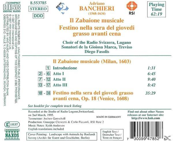 CD-Rückseite mit Titeln und Credits. Text in mehreren Sprachen. Naxos-Logo.