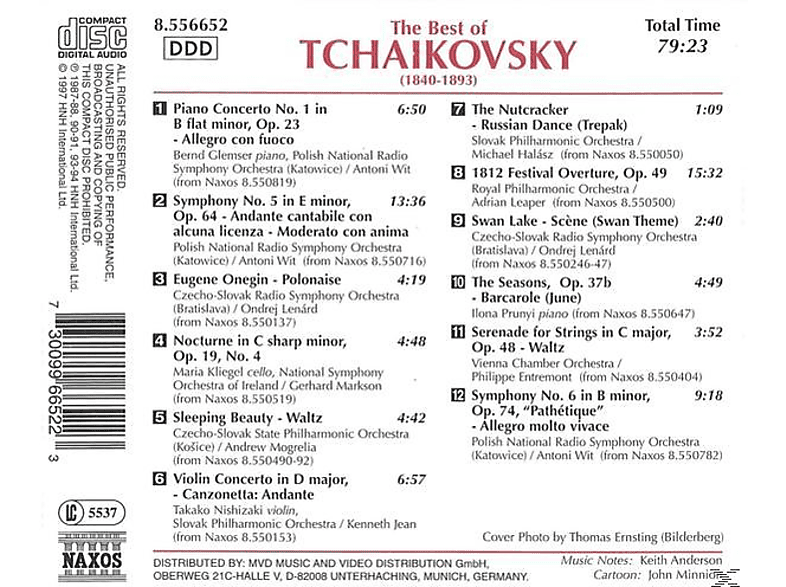 Thumbnail - VARIOUS - Best Of Tchaikovsky (CD)