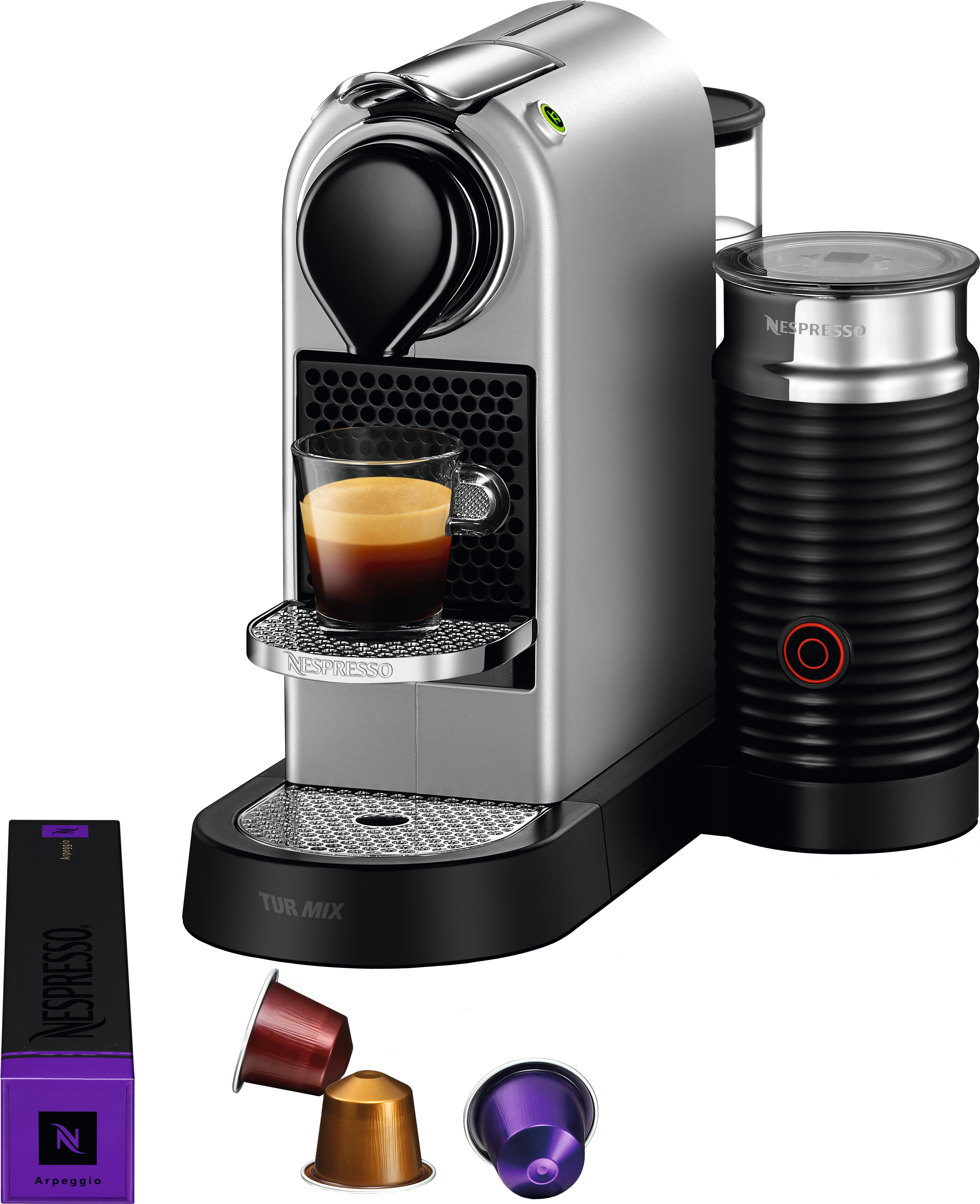TURMIX Nespresso Kaffeemaschine CitiZ & Milk TX 275 Silber Nespresso-Kaffeemaschine Silber
