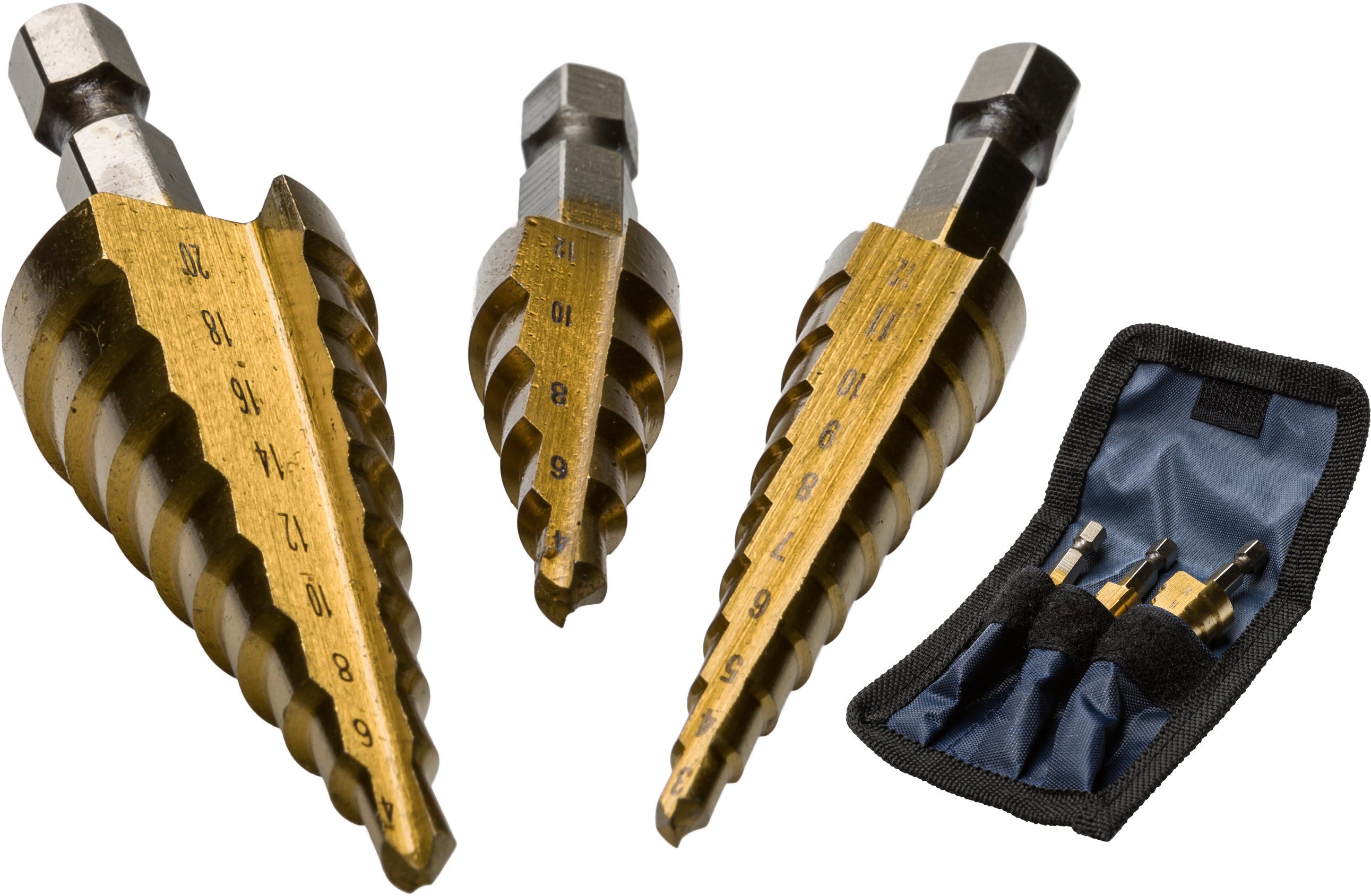 CRAFT 6260 Lépcsős fúró készlet, 3 db-os