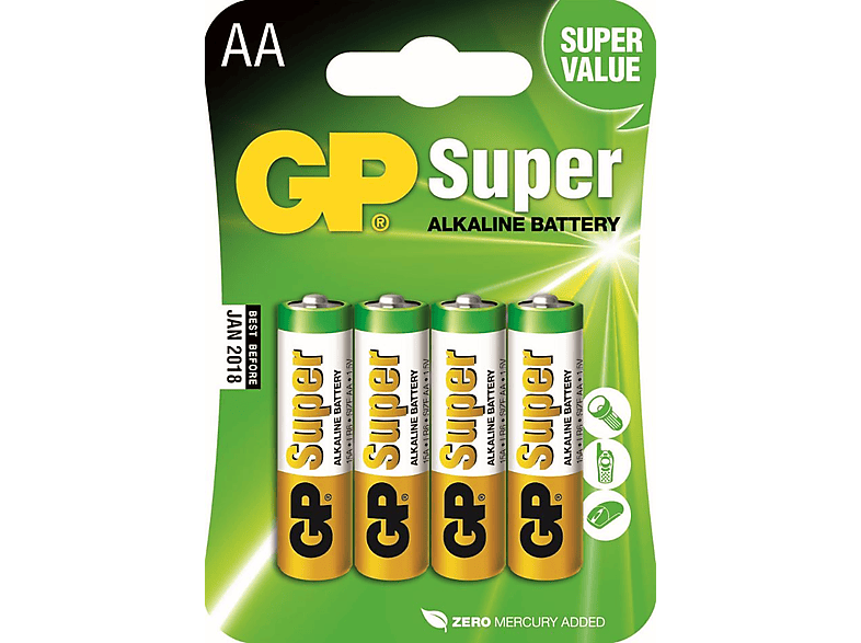 In zoomen En team kandidaat GP Super Alkaline AA-batterijen kopen? | MediaMarkt