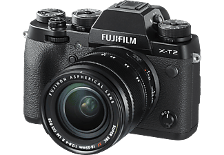FUJIFILM FUJIFILM X-T2 Black Kit XF - Fotocamera a ottica intercambiabile - 18-55mm - nero - Fotocamera Nero