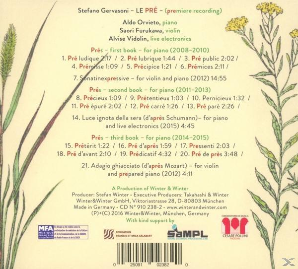 Saori Furukawa, Alvise Vidolin, Aldo Orvieto - Le Pre  - (CD)