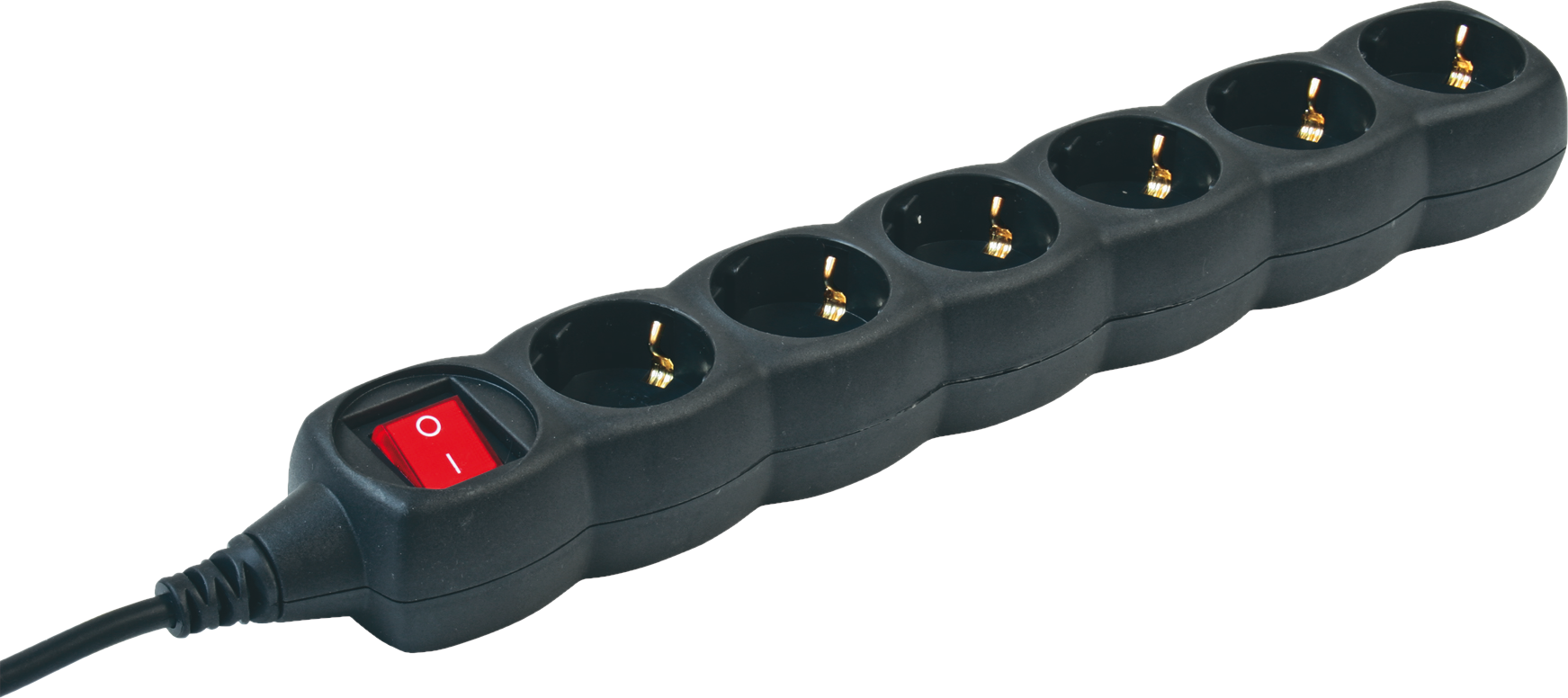 HOME NV 06K/BK Világító kapcsolós hálózati elosztó