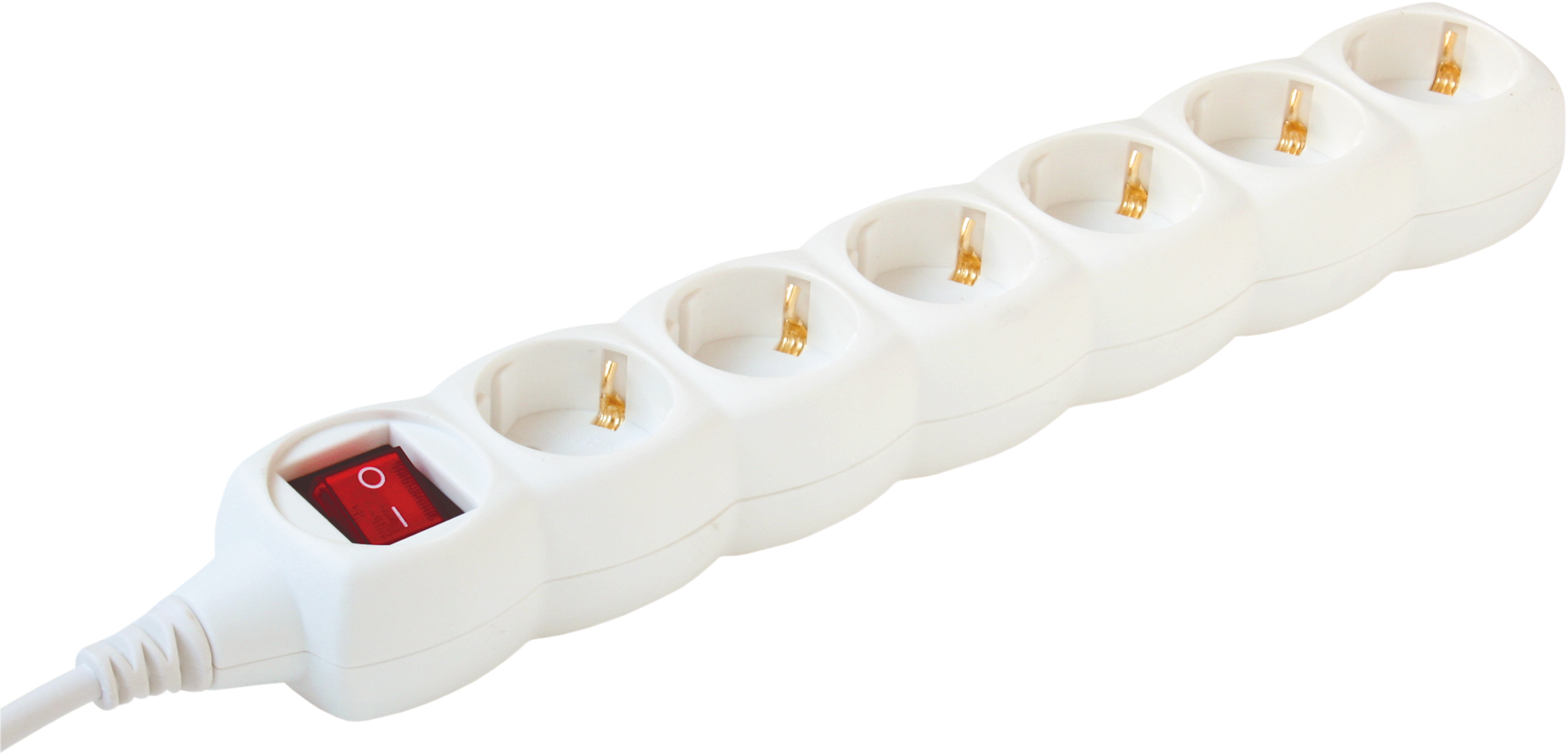 HOME NV 06K/WH Világító kapcsolós hálózati elosztó