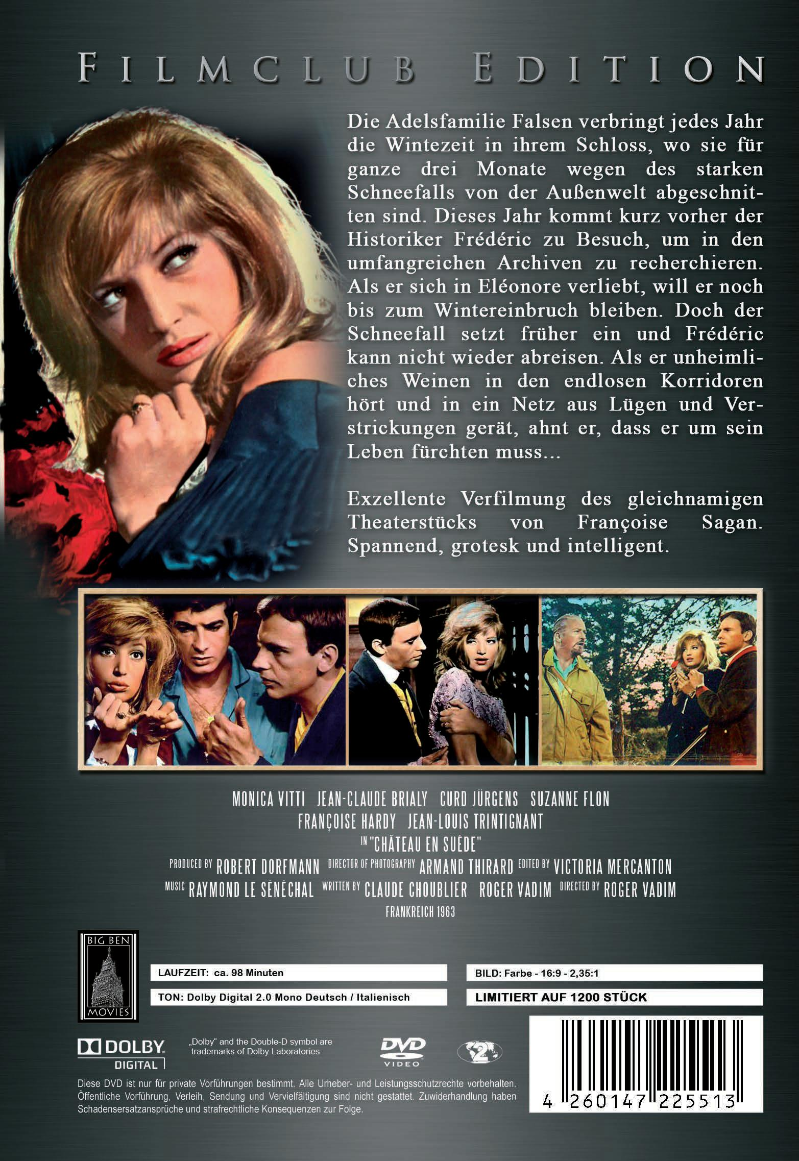 DVD-Rückseite eines Films, mit einer Frau und Filmstills.