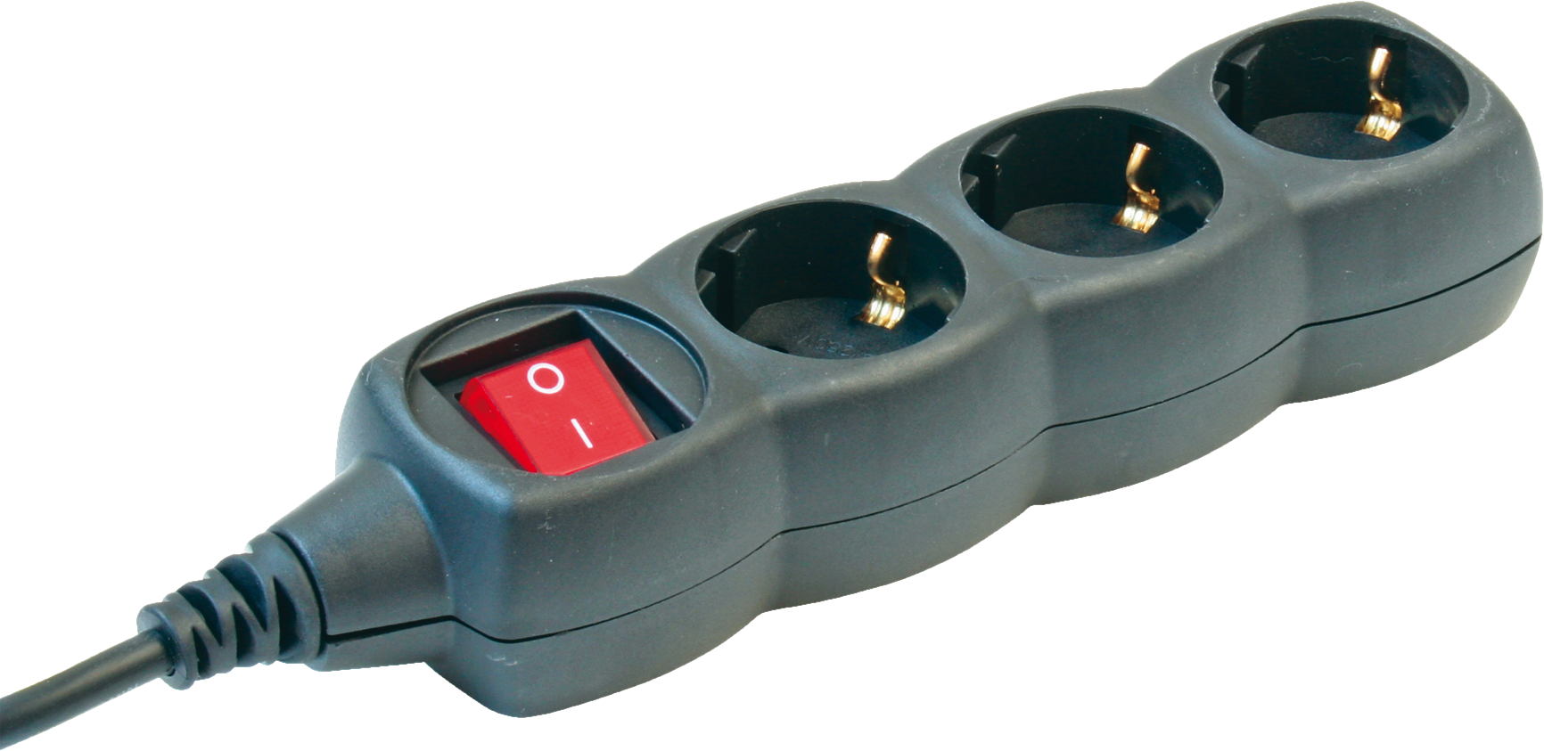 HOME NV 03K/BK Világító kapcsolós hálózati elosztó