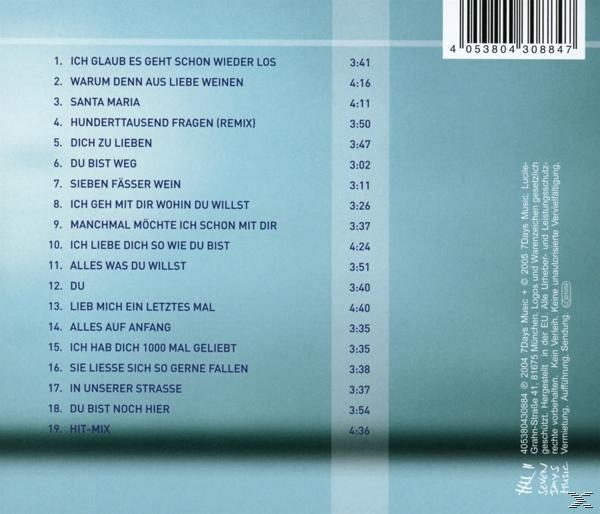 Ein CD-Cover mit blauem Farbverlauf im Hintergrund und deutschem Text.