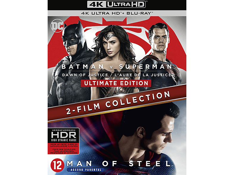 Batman V Superman - Dawn of Justice Ultimate Edition + Man of Steel NL/FR Blu-ray 4K
