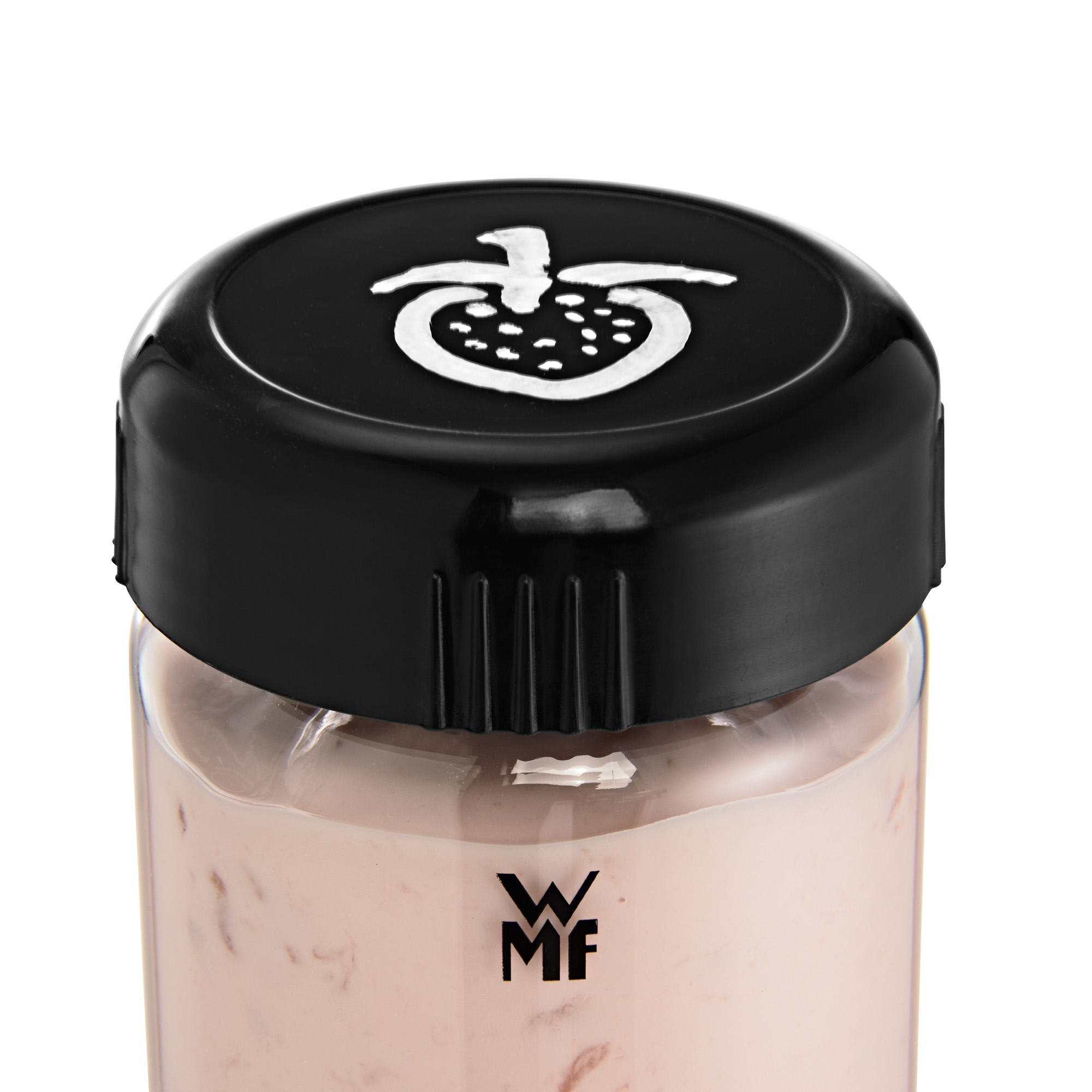 WMF 04.1598.0071 KÜCHENminis® Joghurtbecher Transparent/Silber/Schwarz