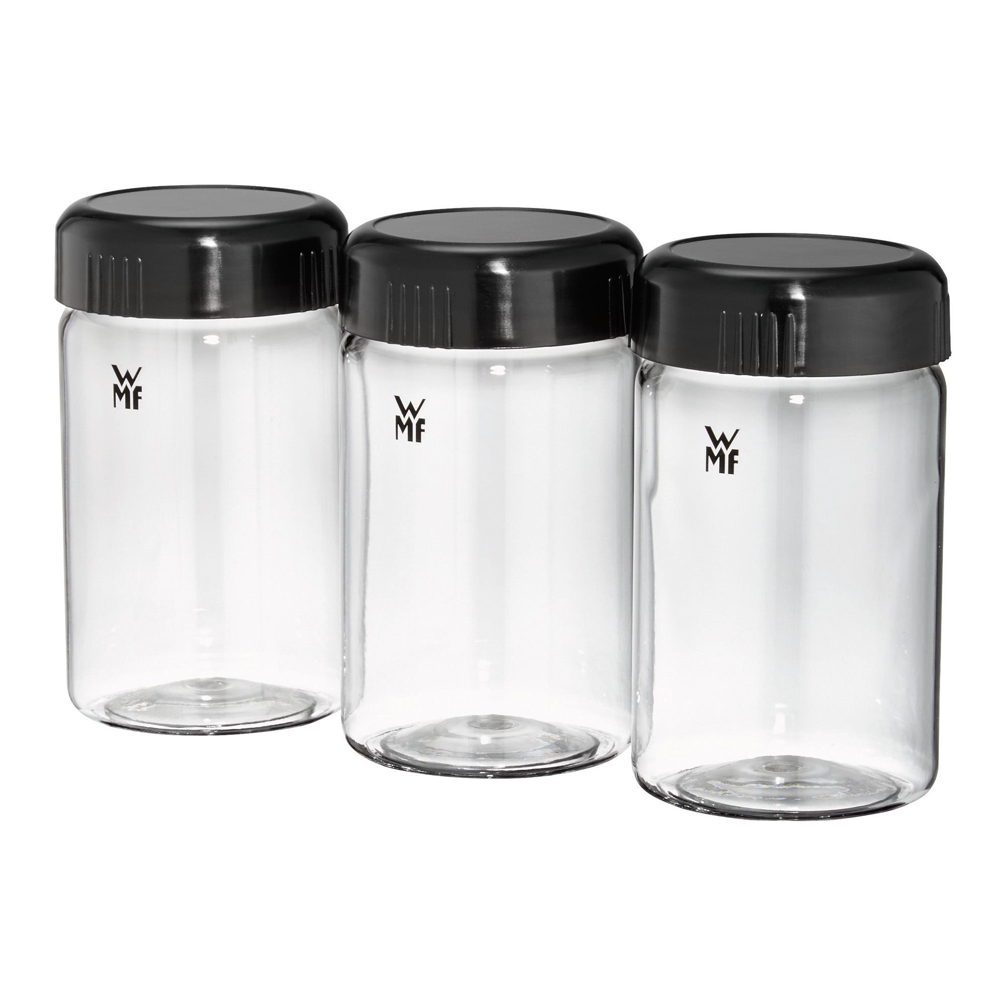 WMF 04.1598.0071 KÜCHENminis® Joghurtbecher Transparent/Silber/Schwarz