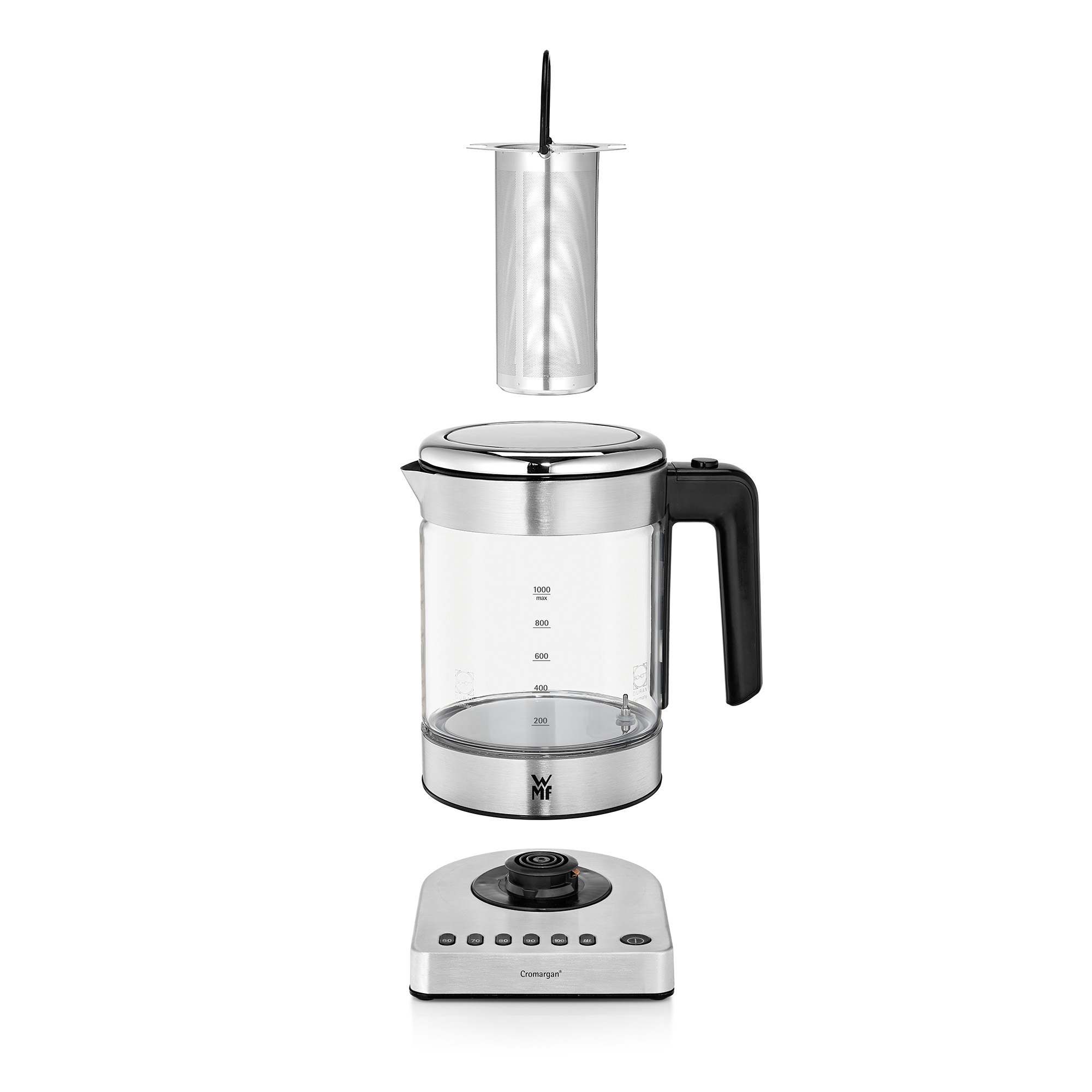 WMF 04 1318 0011 KÜCHENminis® Wasserkocher, Cromargan® matt