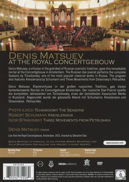 DVD-Rückseite. Konzert im Concertgebouw, Amsterdam, mit Denis Matsuev.
