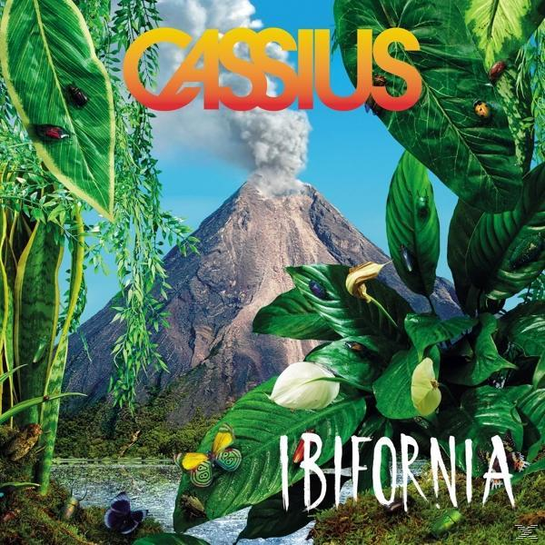 Album borító: vulkán, buja növények és 'Ibifornia' felirat.