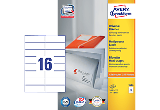 AVERY ZWECKFORM AVERY Zweckform Etichette multiuso, 105 x 37 mm, permanenti -  (Bianco)