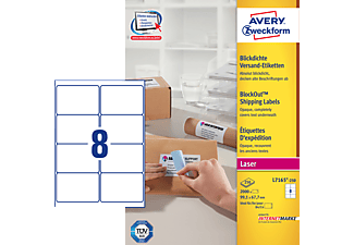 AVERY ZWECKFORM L7165-250 ETIKETTEN 99.1X67.7MM WHT -  (Bianco)