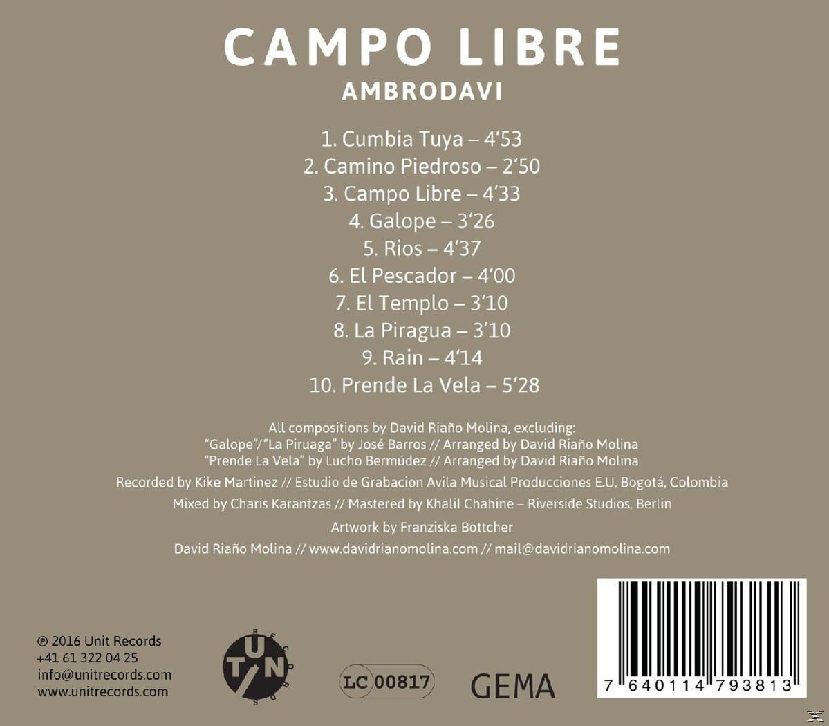 David Riano Molina, Ambrodavi - Campo Libre  - (CD)