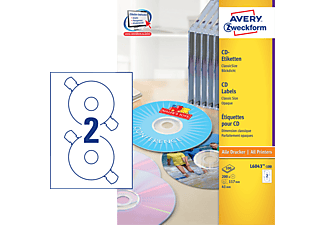 AVERY ZWECKFORM AVERY Zweckform CD/DVD Labels Classic Size, Ø 117 mm, 200 etichette -  (Bianco)