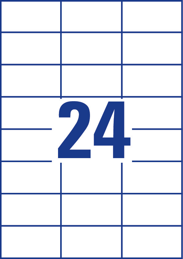 ZWECKFORM Etichette universali, 70 x 37 mm, permanenti -  (Bianco)