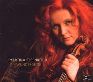 CD-Cover mit einer rothaarigen Frau, die eine Geige hält, dunkler Hintergrund und Text.