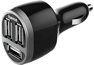 HAMA Hama 173603 - Caricabatteria da auto - 3 USB - Nero - caricabatteria da auto (Nero)