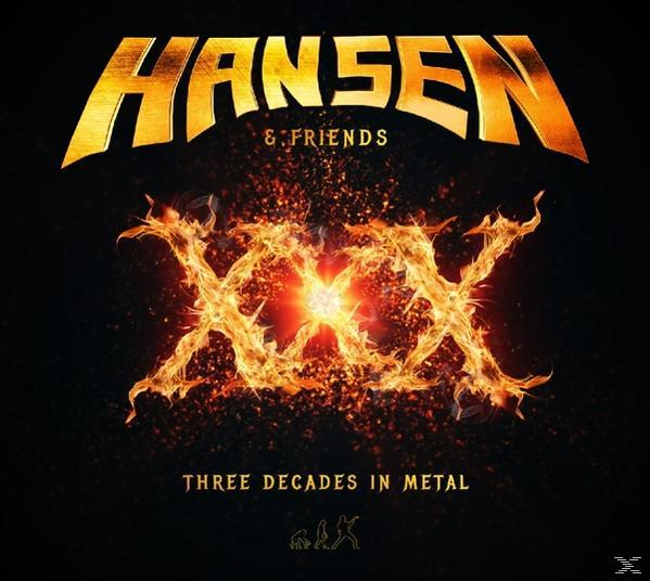 Albumcover für Hansen & Friends mit feurigem Logo und dunklem Hintergrund.